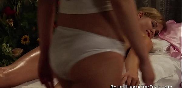  Pleasure and Pain Lesbian Mistress Enjoys In Massage And Pussy Rubbing